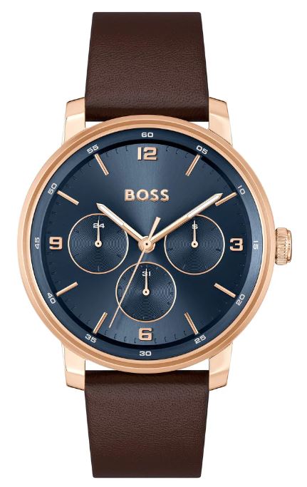 BOSS Mens Contender Multi-function Blue 44mm Watch