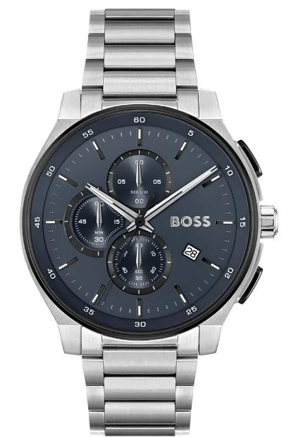 BOSS Mens Peak Chronograph Blue 44mm Watch