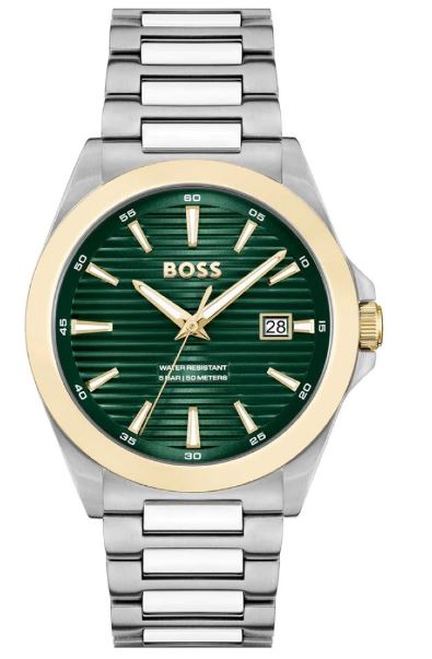 BOSS Mens Strike Green 41mm Watch