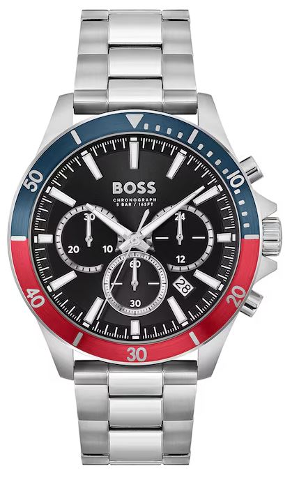 BOSS Mens Skymaster Chronograph Blue 44 mm Watch Bracelet