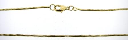 Vintage 18ct Yellow Gold Snake Link Chain 23'