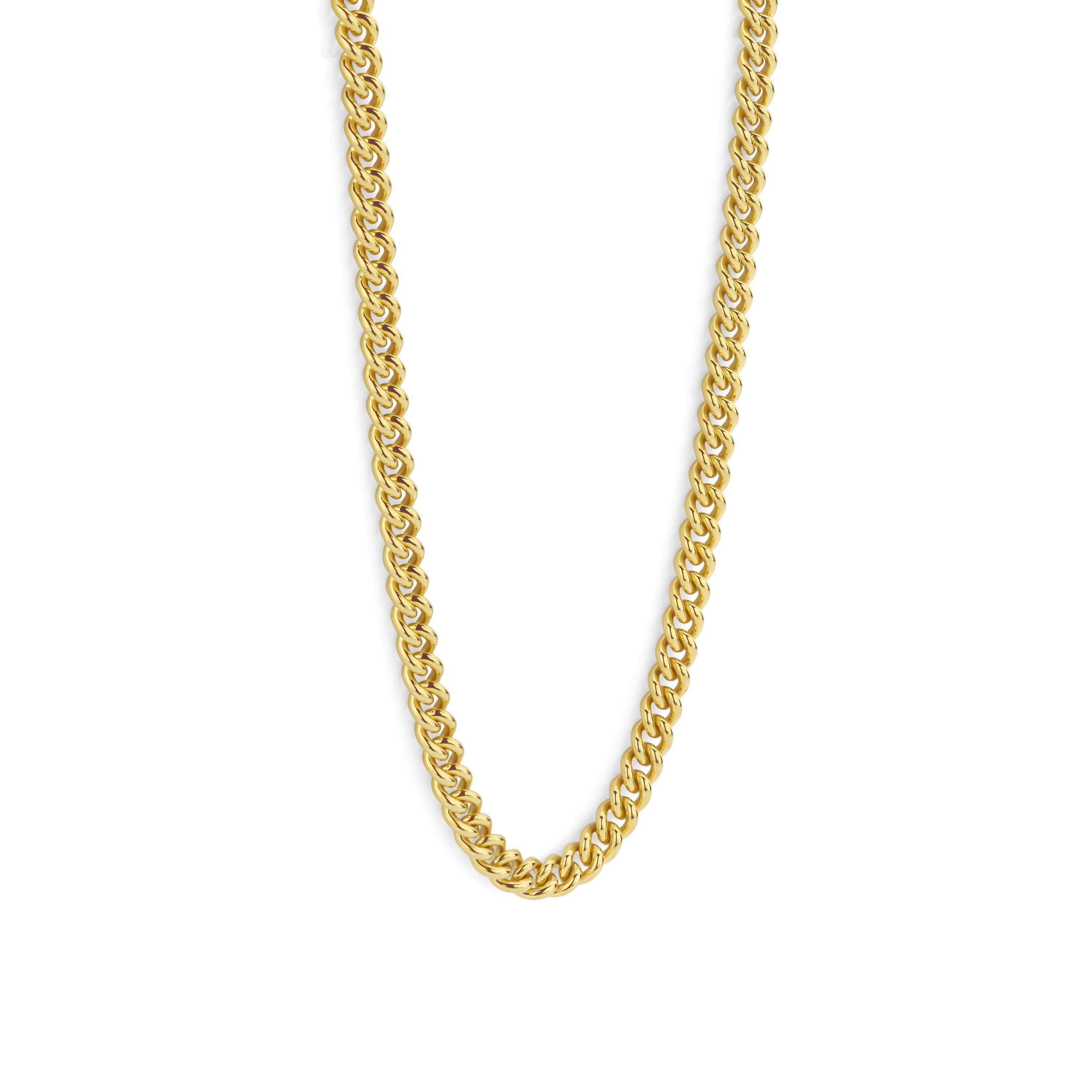 Ti Sento Sterling Silver & Yellow Gold Plated Curb Link Necklace 45cm