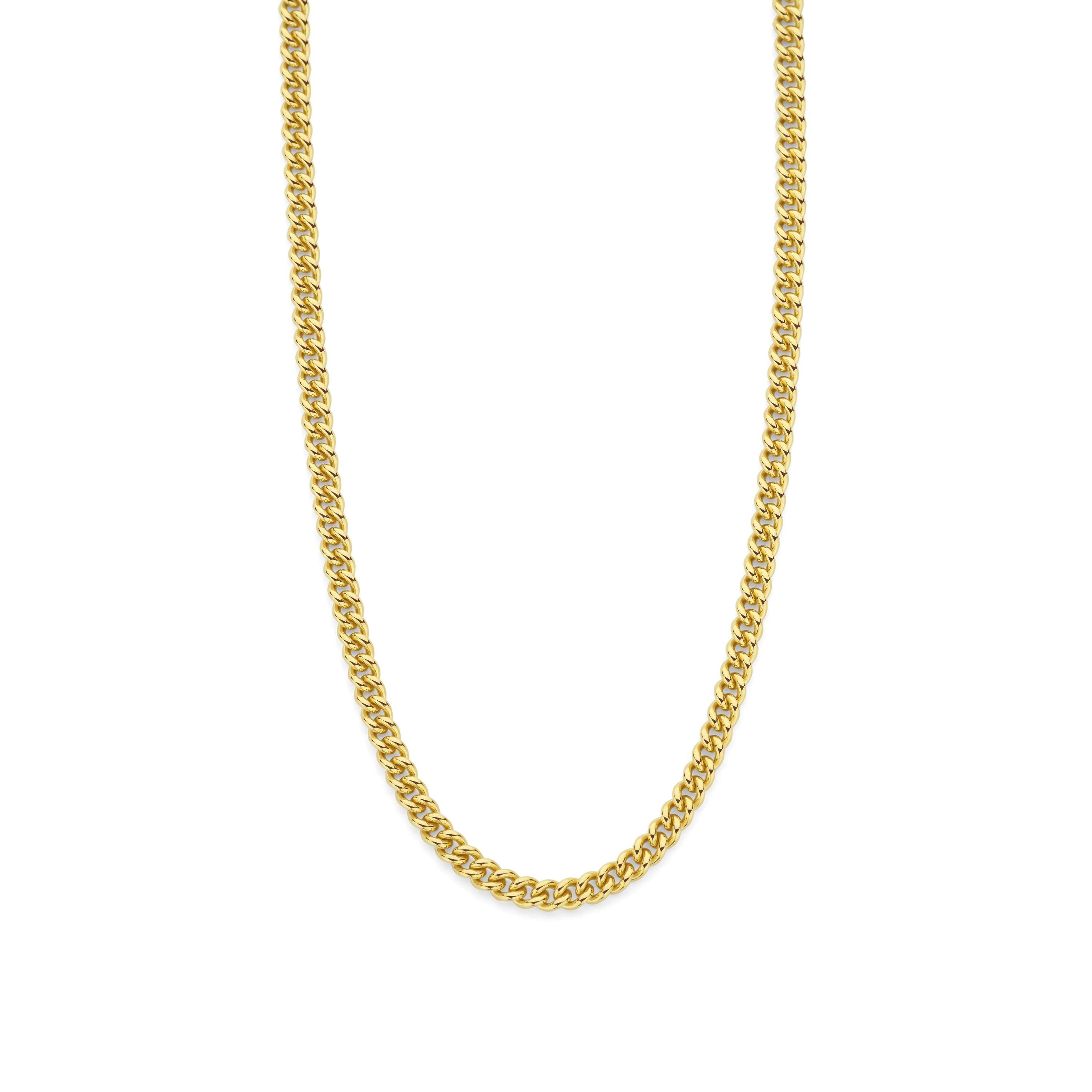 Ti Sento Sterling Silver & Yellow Gold Plated Curb Link Necklace 45cm