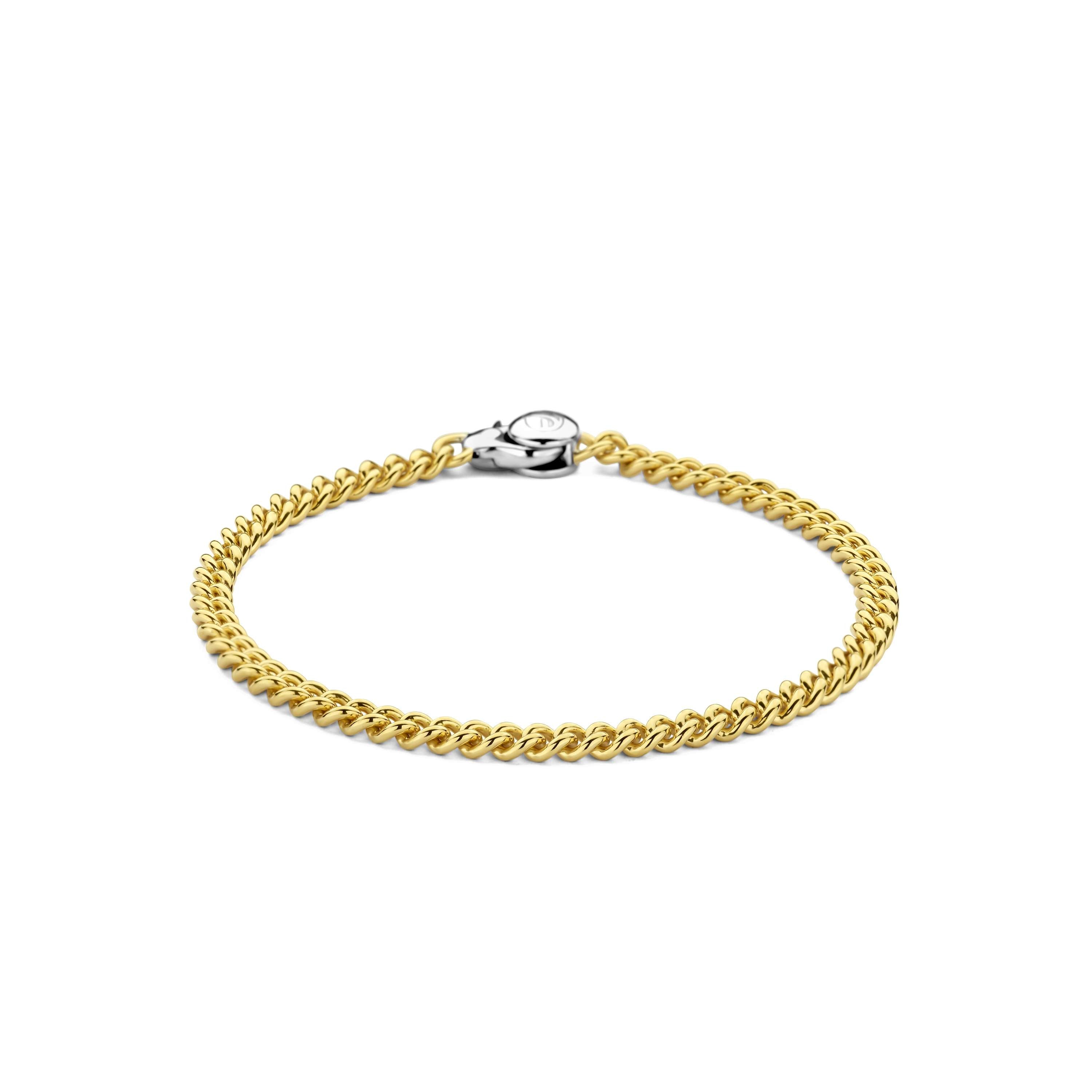 Ti Sento Sterling Silver & Yellow Gold Plated Curb Link Bracelet 7'