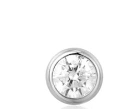 Ania Haie Single Silver Cubic Zirconia Rubover Stud Earring 5mm Earrings