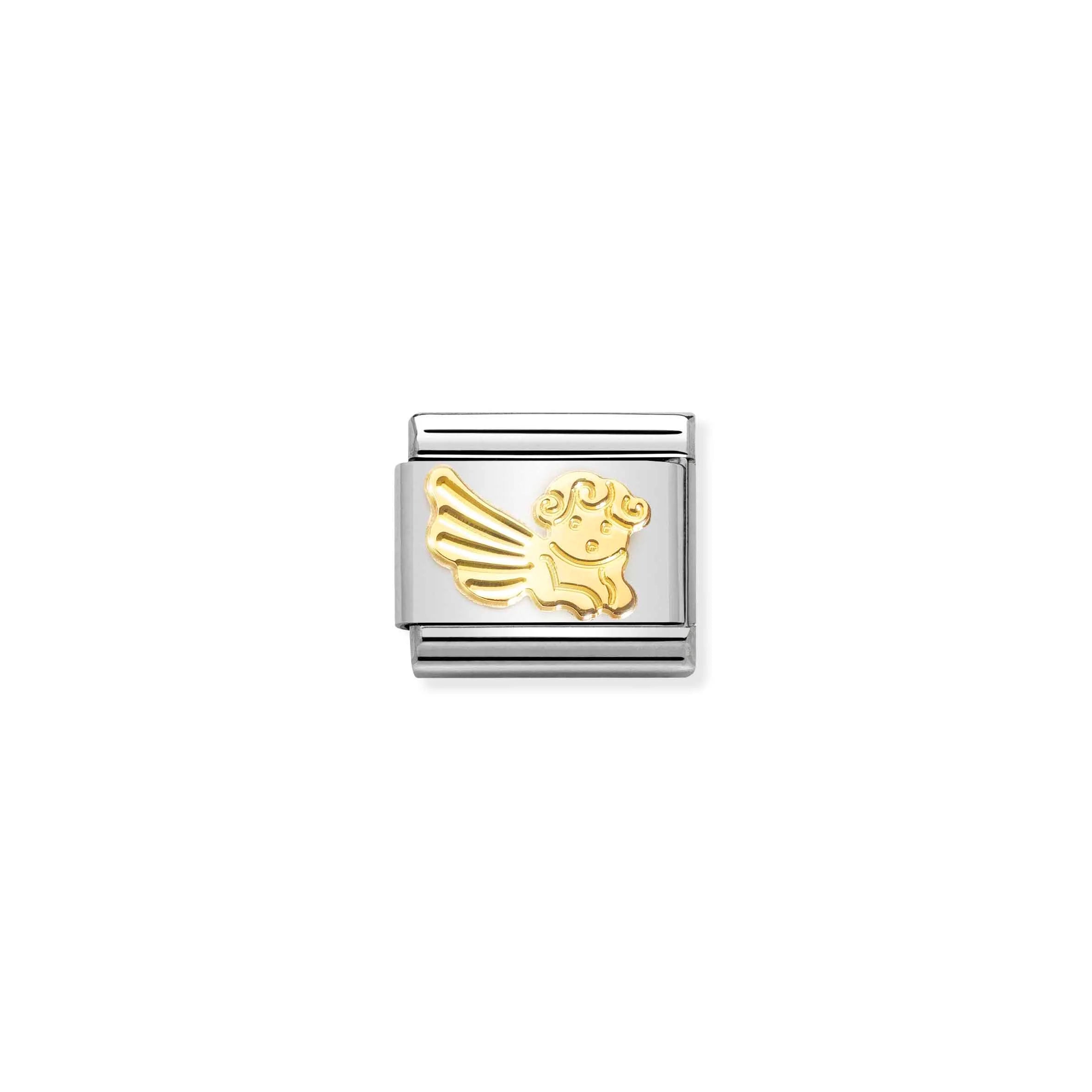 Nomination Composable Classic Yellow Gold & Diamond Angel Charm