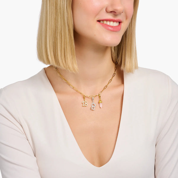Thomas Sabo Silver Hearts Charm with Zirconia