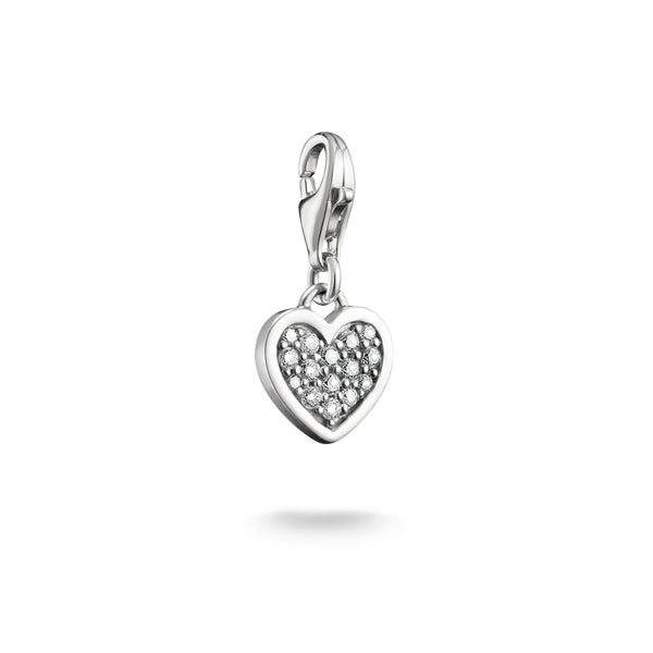 Thomas Sabo Silver Heart Charm with Zirconia