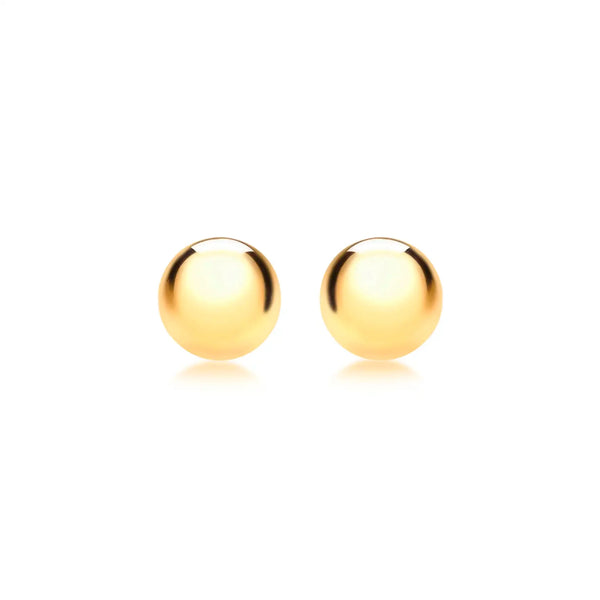 9ct Yellow Gold 7mm Dome Stud Earrings