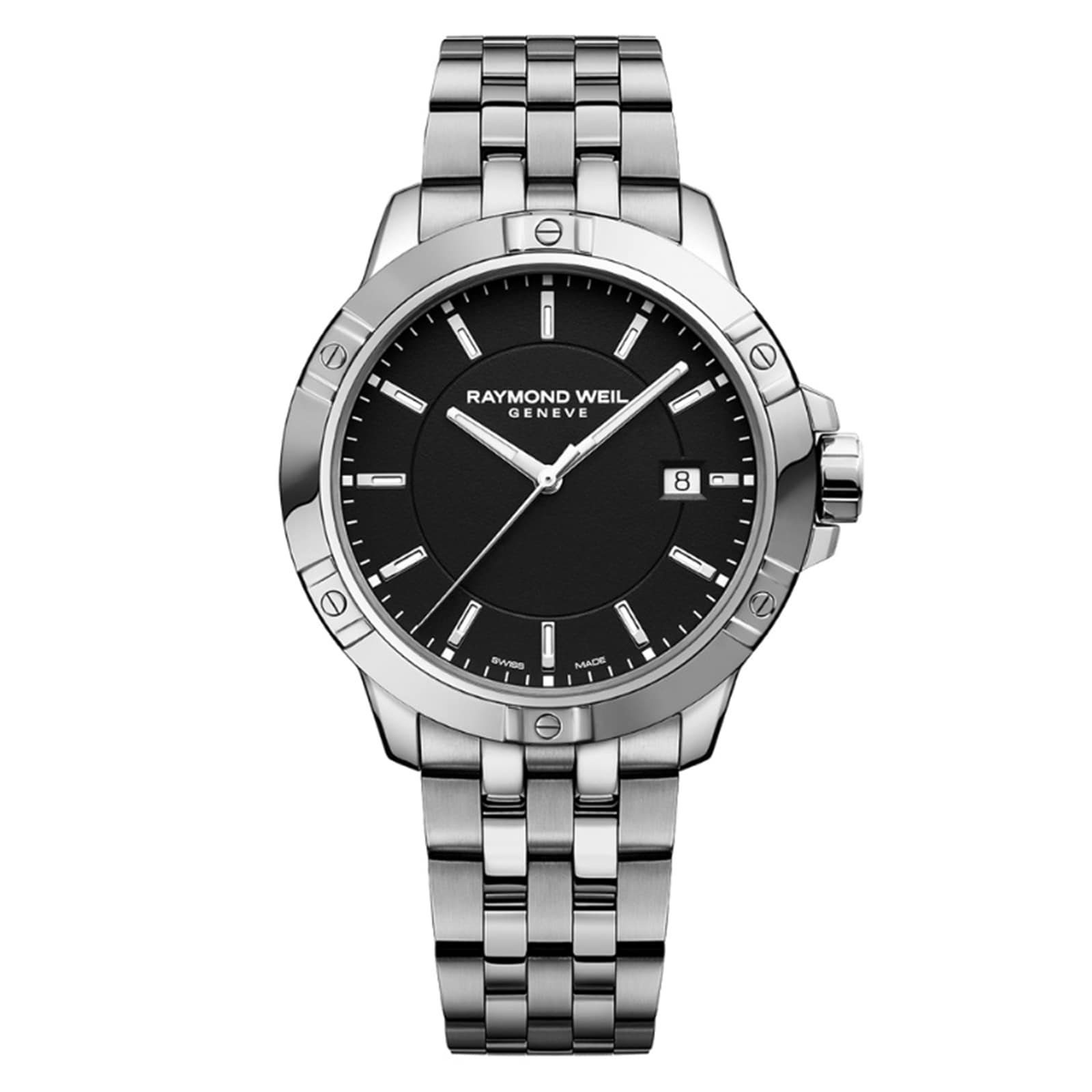 Tango Quartz 41 mm Mens Watch Stainless Steel Black Dial