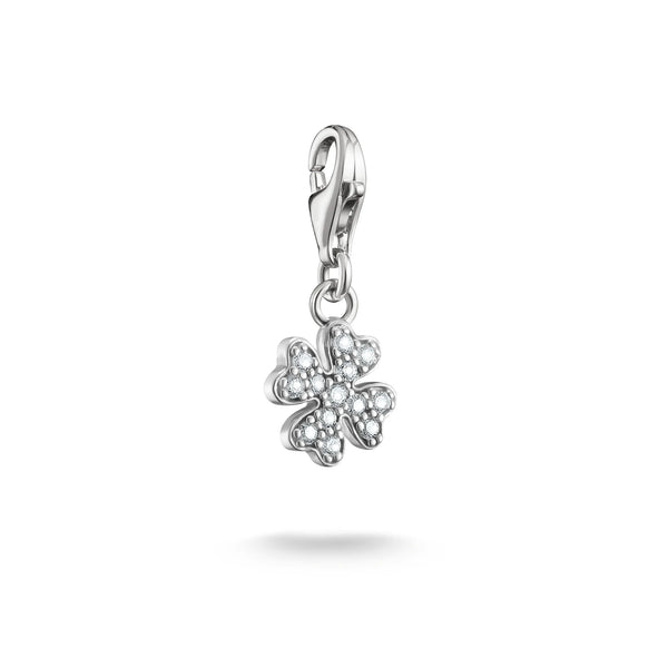Thomas Sabo Silver Sparkling Cloverleaf Charm