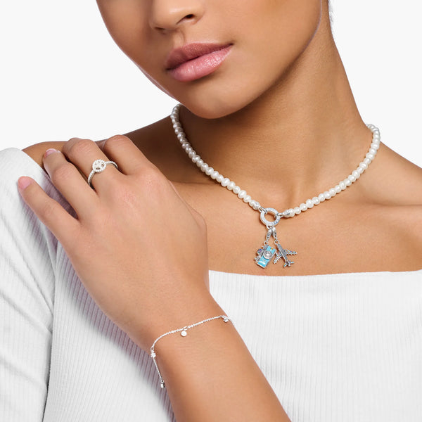 Thomas Sabo Blackened Silver Aeroplane Charm