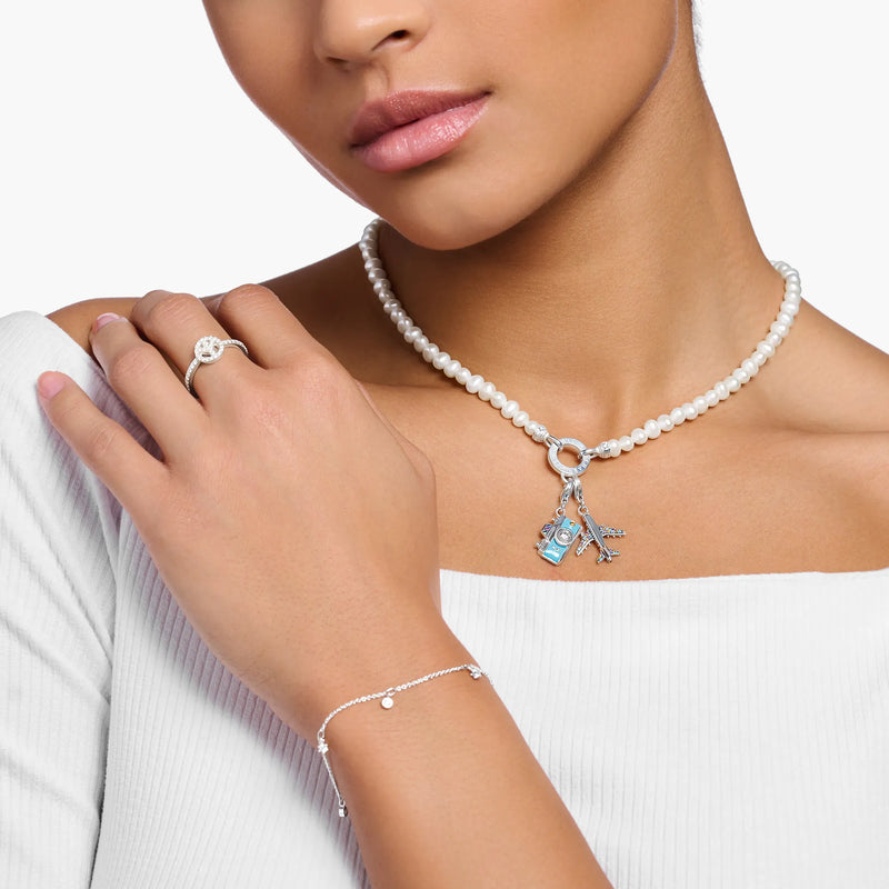 Thomas Sabo Blackened Silver Aeroplane Charm