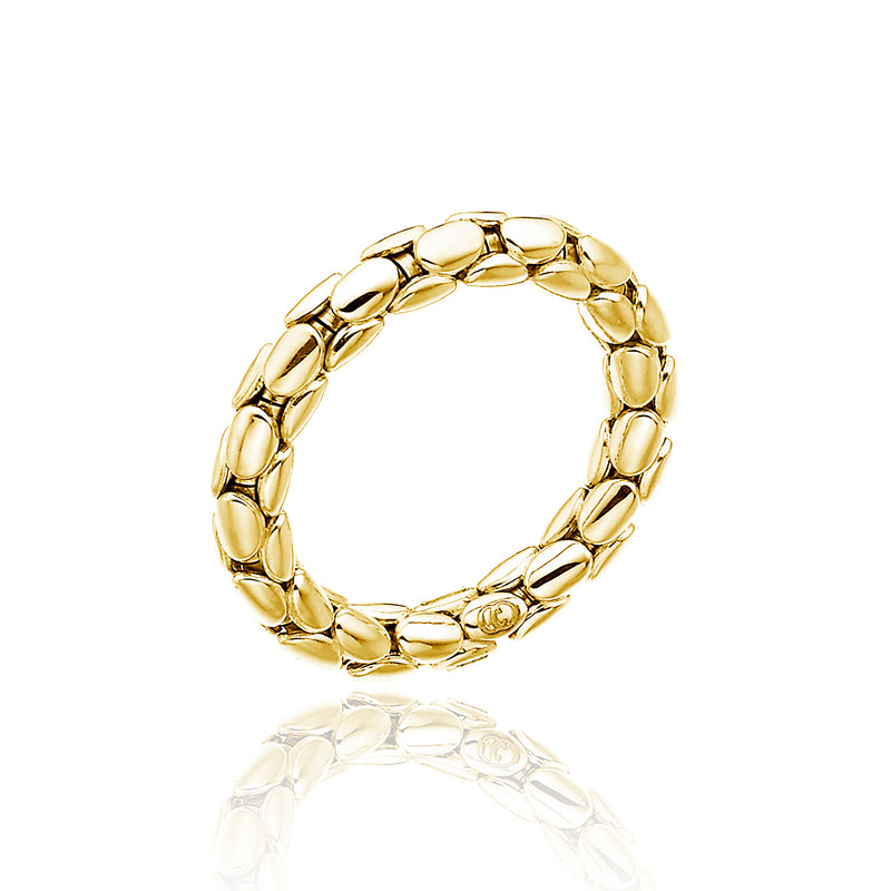 18ct Yellow Gold Stretch Spring Ring