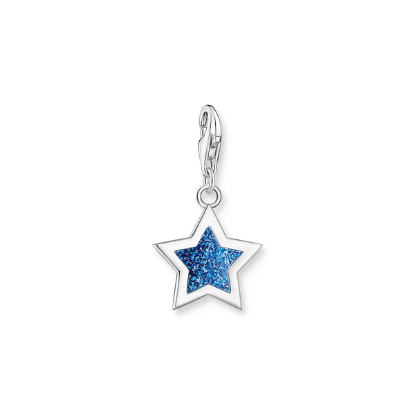 Thomas Sabo Silver Star Charm (Blue Enamel)