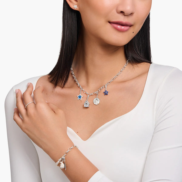 Thomas Sabo Silver Star Charm (Blue Enamel)