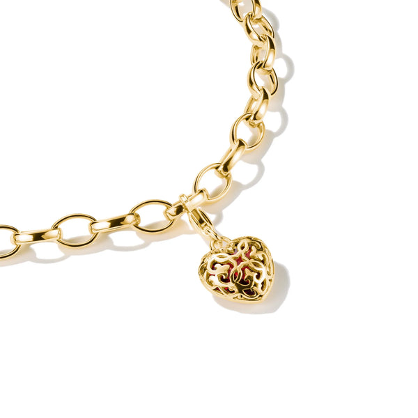 Thomas Sabo Silver and Gold Plated Red Heart Charm