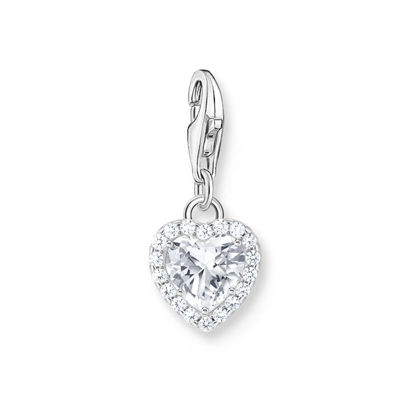 Thomas Sabo Silver White Heart Charm