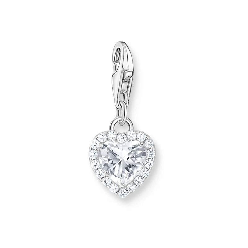 Thomas Sabo Silver White Heart Charm