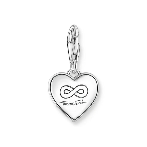 Thomas Sabo Blackened Silver You & Me Heart Charm