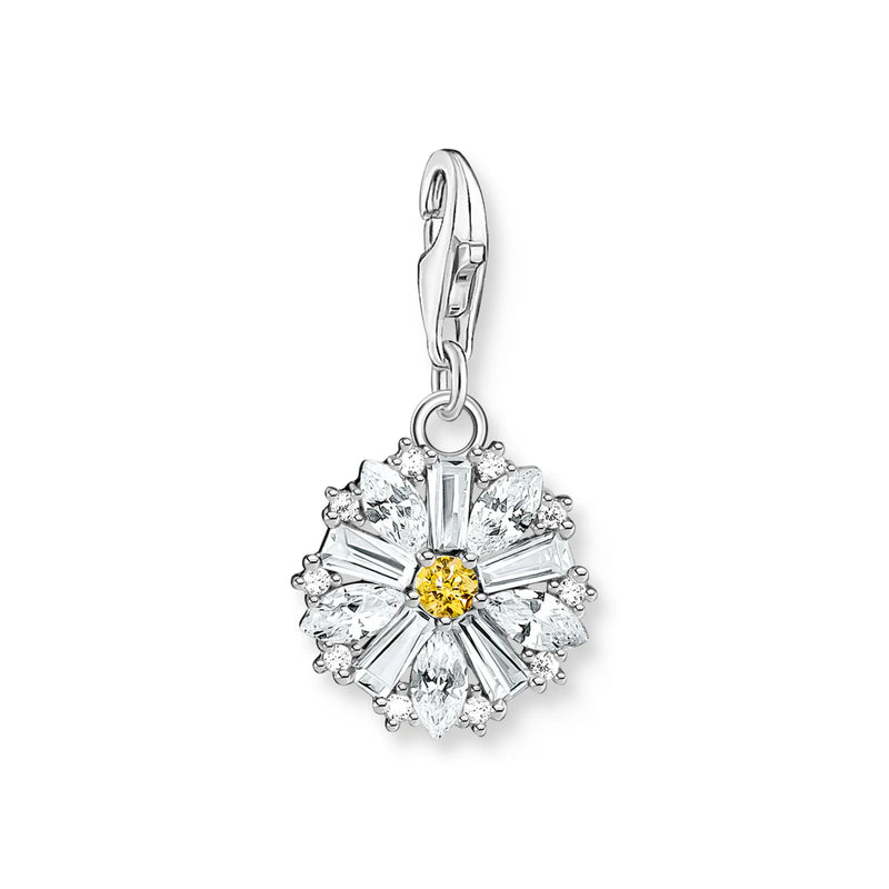 Thomas Sabo Silver Daisy Zirconia Charm