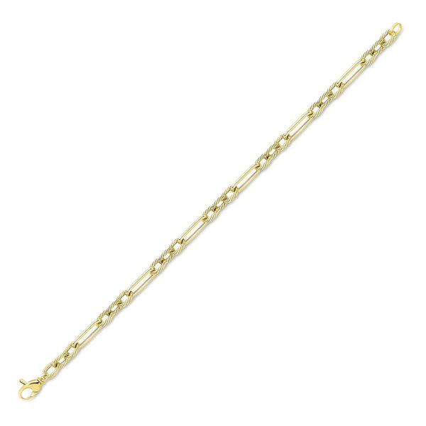 9ct Yellow Gold Oval Link Bracelet 7.25"
