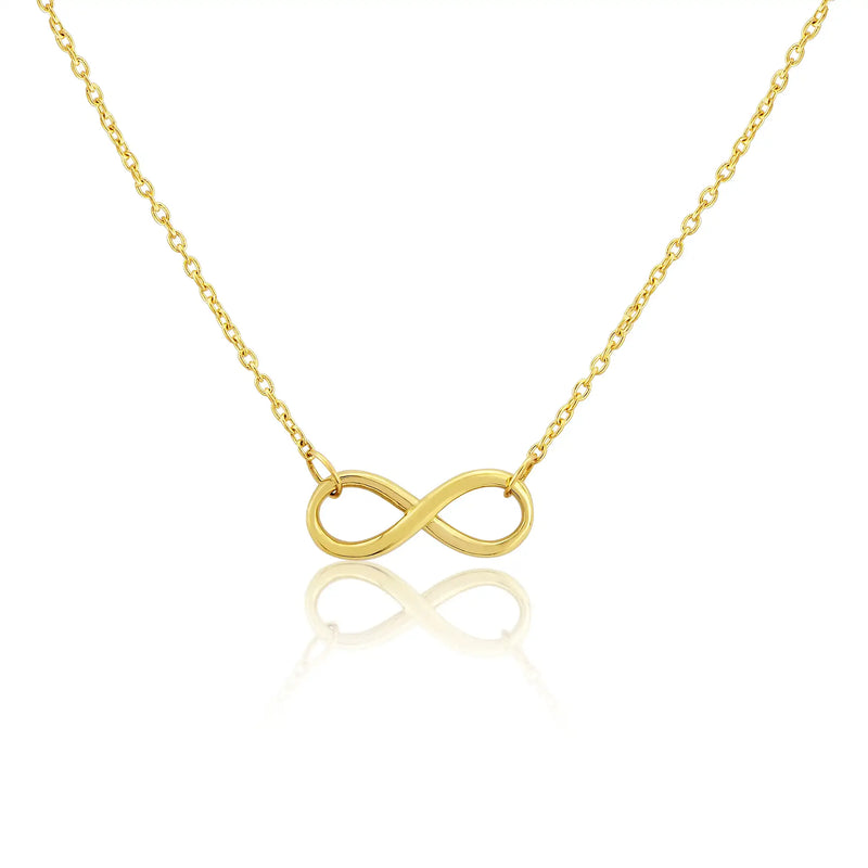 9ct Yellow Gold Infinity Necklace