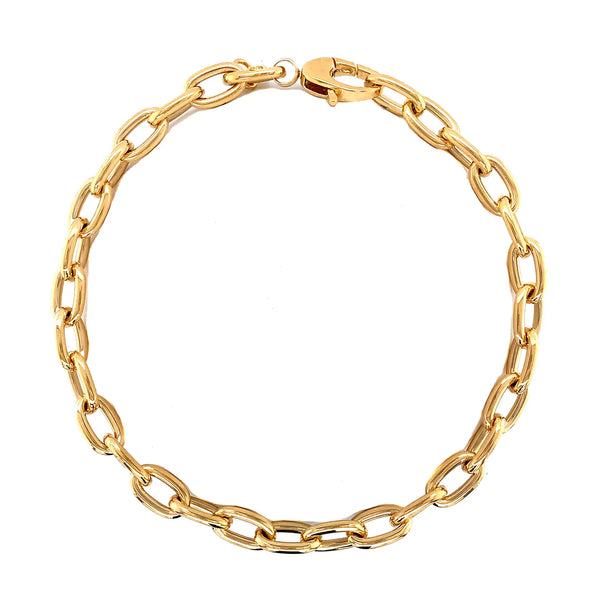 9ct Hollow Yellow Gold Bracelet