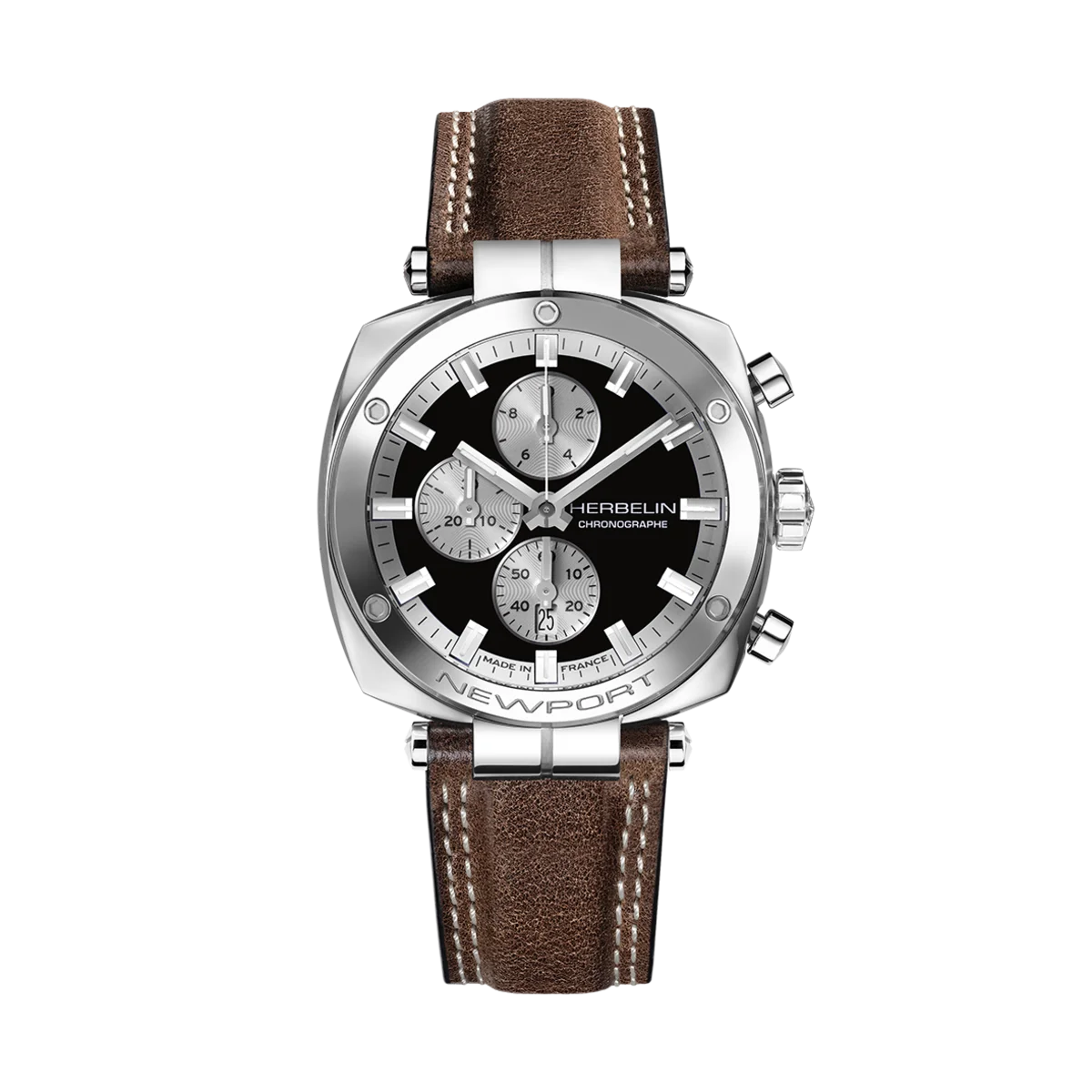 Herbelin Gents Newport Héritage Chronograph Black 42mm watch