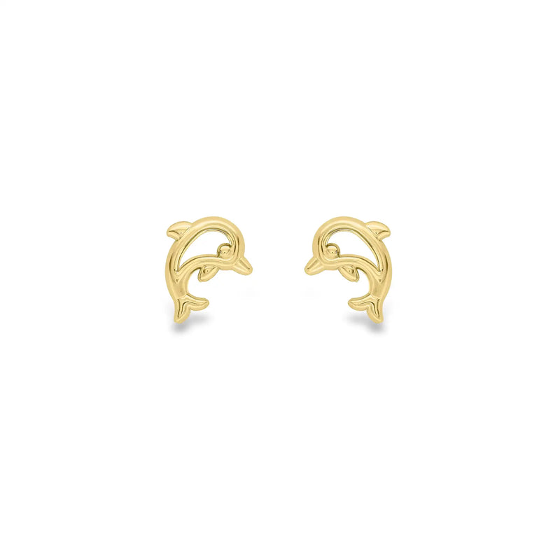 9ct Yellow Gold Dolphin Stud Earrings – Matthew Stephens