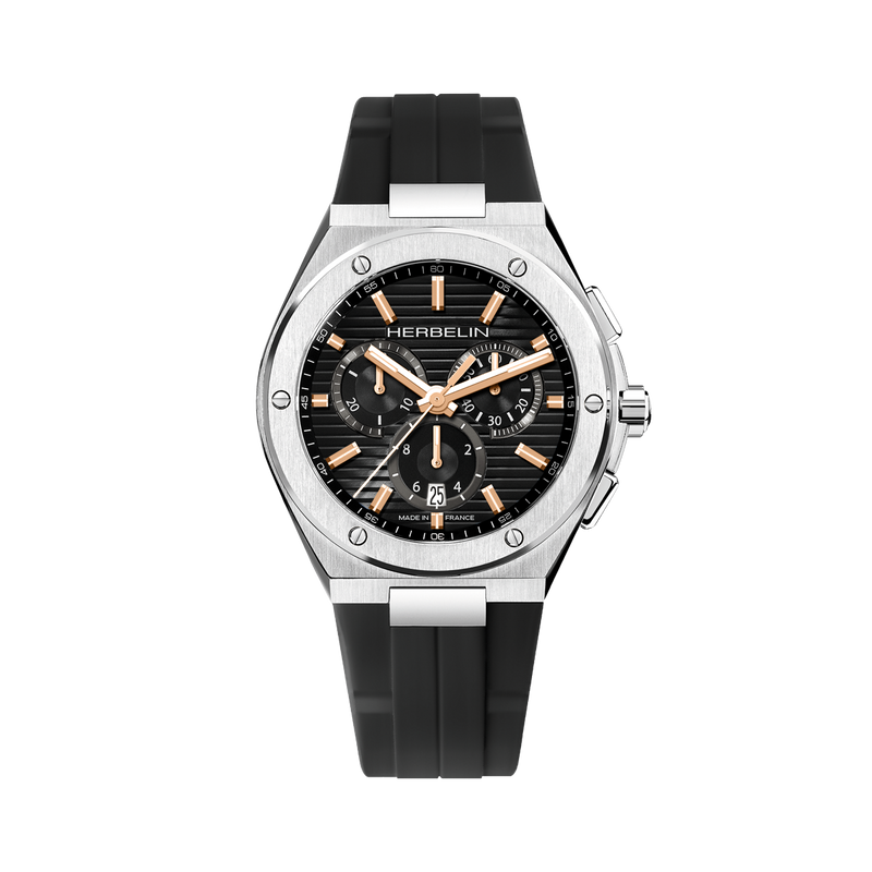 Herbelin Gents Cap Camarat Chronograph Black 44mm watch