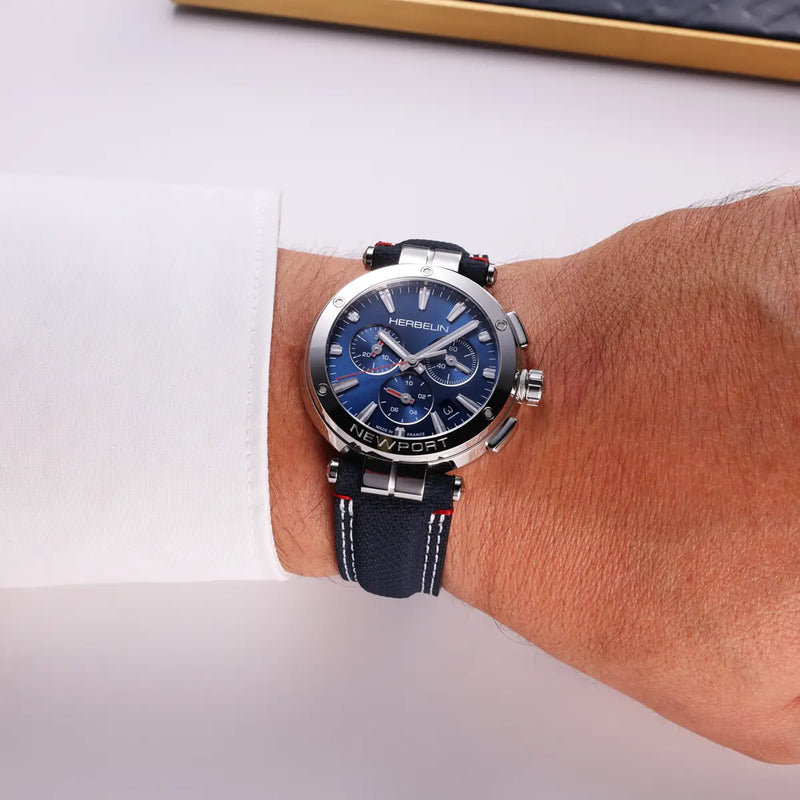 Herbelin Gents Newport Chronograph Blue 40.50mm watch
