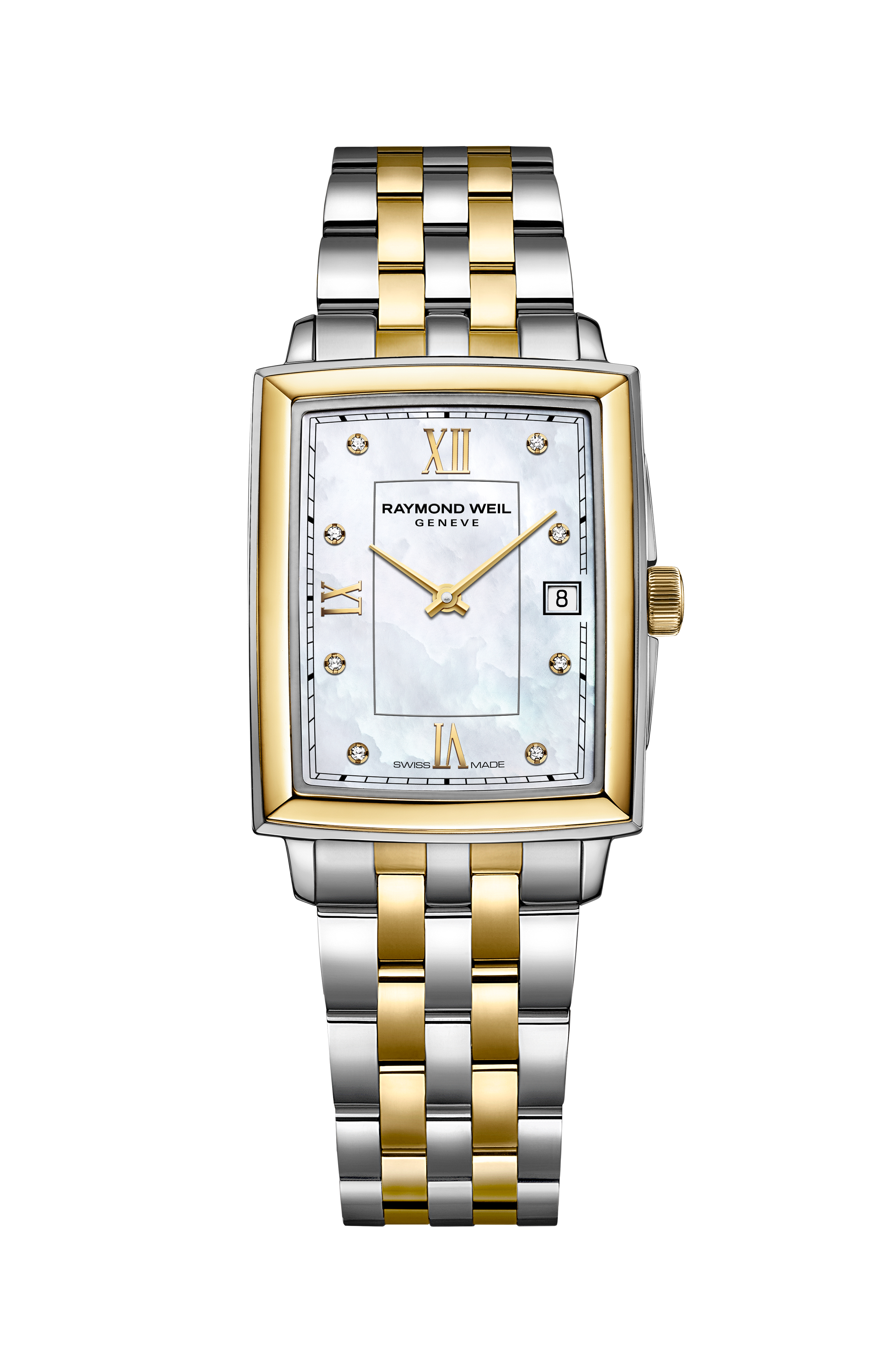 Toccata Quartz 22.6 x 28.1 mm Ladies Watch Two Tone Mother of Pearl Diamond Dial