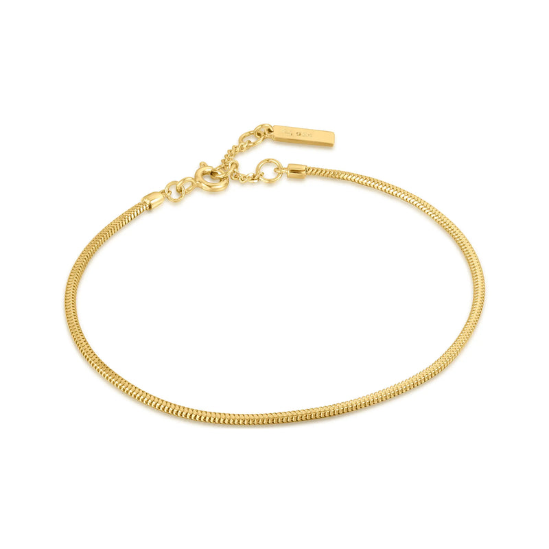 Ania Haie Shiny Gold Snake Chain Bracelet