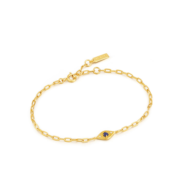 Ania Haie Shiny Gold Lapis Evil Eye Bracelet