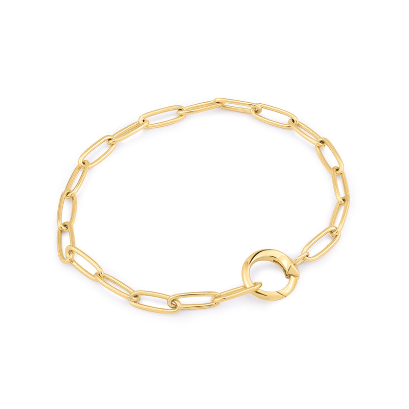 Ania Haie Shiny Gold Gold Link Charm Chain Connector Bracelet