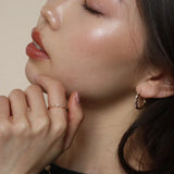 Labelled With Love - Yellow Gold Plated Marquise Cut CZ Hoop Earrings 20mm