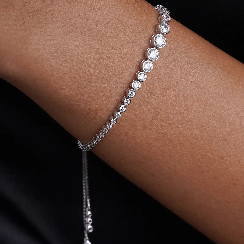 Phoebe Bracelet White Gold Plated