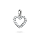 Thomas Sabo Silver Heart Charm with White Stones