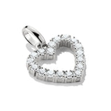 Thomas Sabo Silver Heart Charm with White Stones