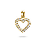 Thomas Sabo Silver and Gold-Plated Heart Charm with White Stones
