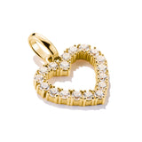 Thomas Sabo Silver and Gold-Plated Heart Charm with White Stones
