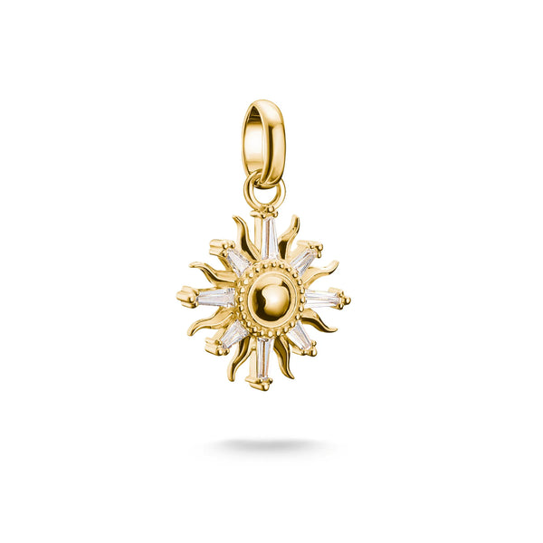 Thomas Sabo Gold-Plated Sun Charm with Zirconia