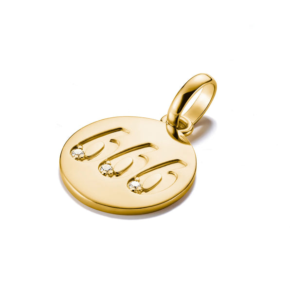 Thomas Sabo Gold-Plated Angel Number 666 Charm