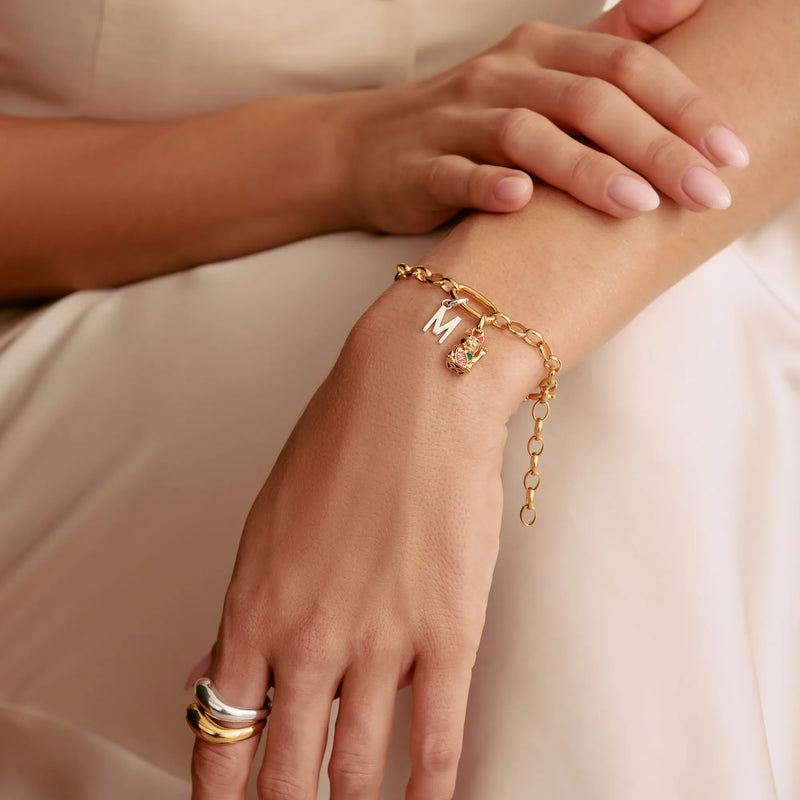 Thomas Sabo Gold-Plated Waving Cat Charm