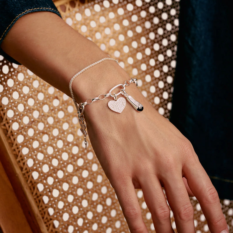 Thomas Sabo Silver Heart PavÃ© Charm