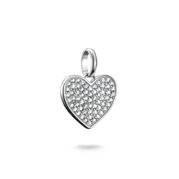 Thomas Sabo Silver Heart PavÃ© Charm