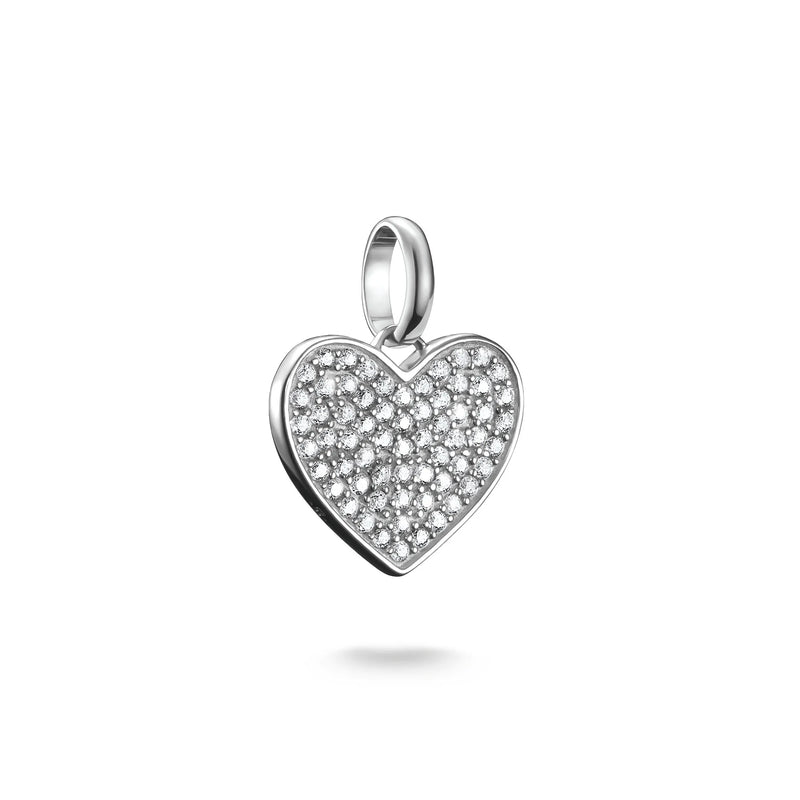 Thomas Sabo Silver Heart PavÃ© Charm
