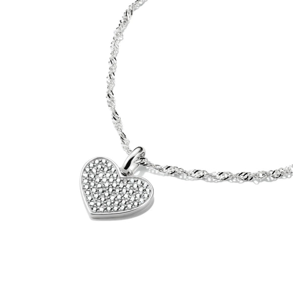 Thomas Sabo Silver Heart PavÃ© Charm