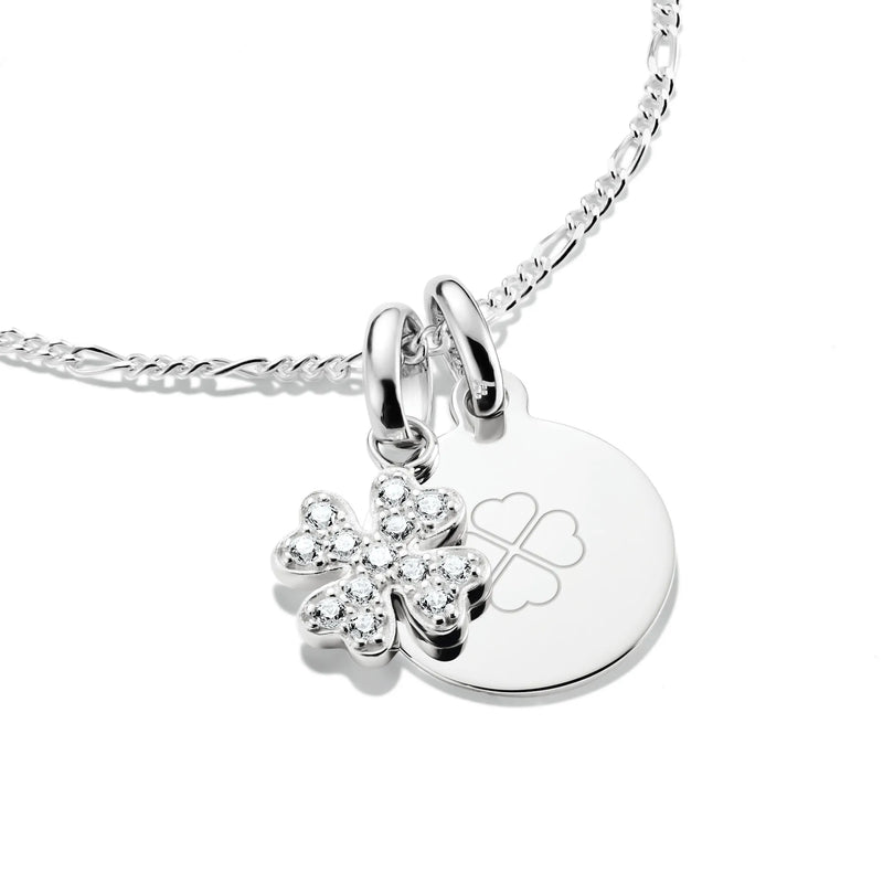 Thomas Sabo Silver Lucky Clover PavÃ© Charm